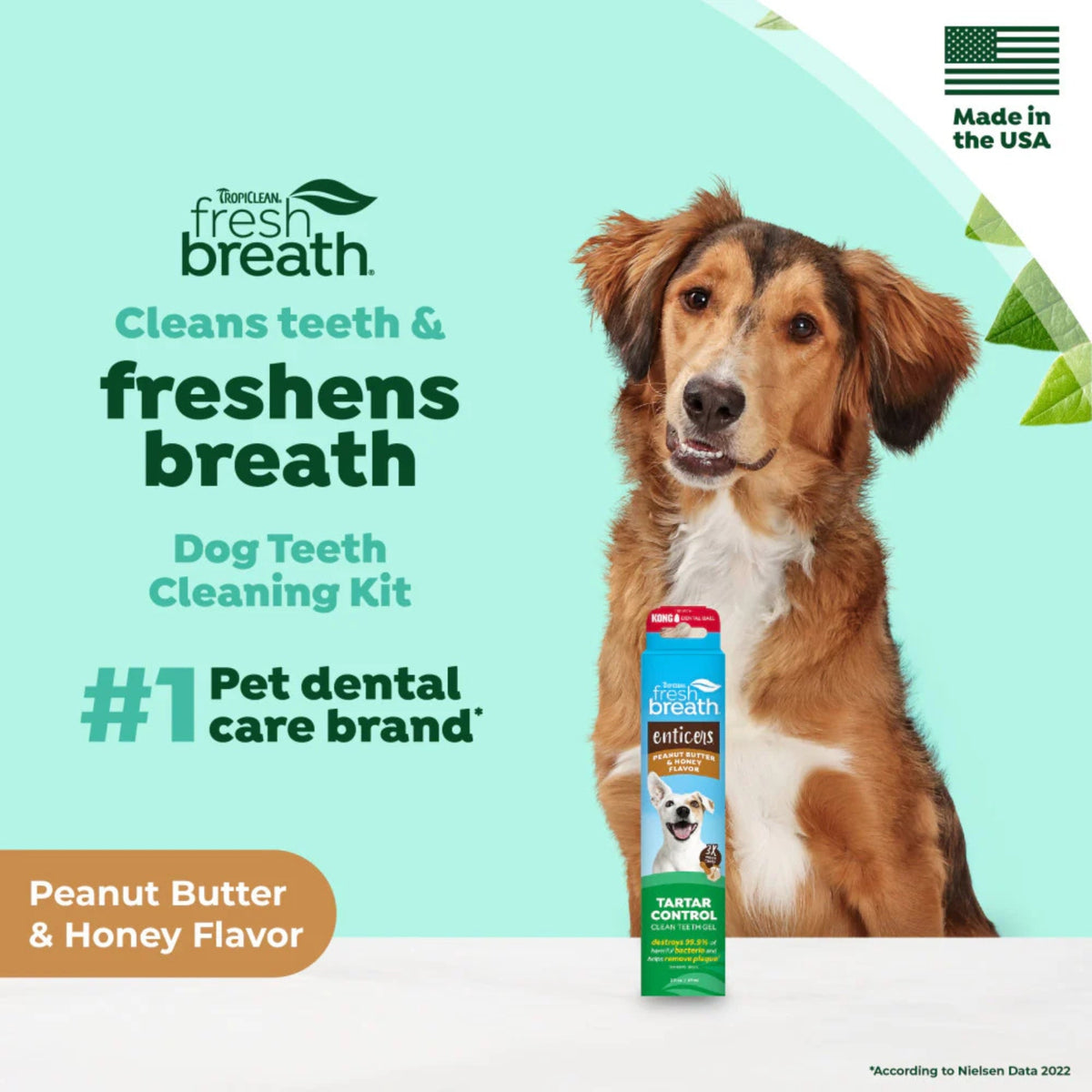 Vfresh Breath By Tropiclean Dog Enticers Gel Peanut Butter & Honey 2oz.
