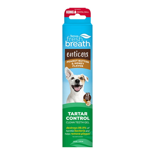 Vfresh Breath By Tropiclean Dog Enticers Gel Peanut Butter & Honey 2oz.