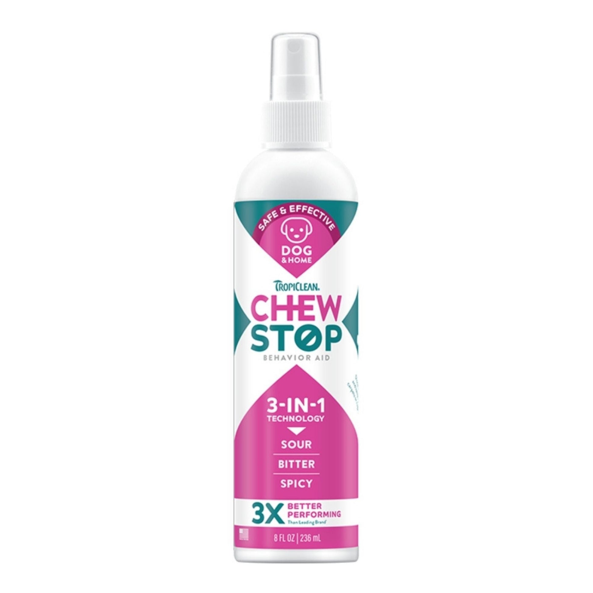 Tropiclean Dog Chew Stop Behavior Aid Dog & Home Spray 8oz.