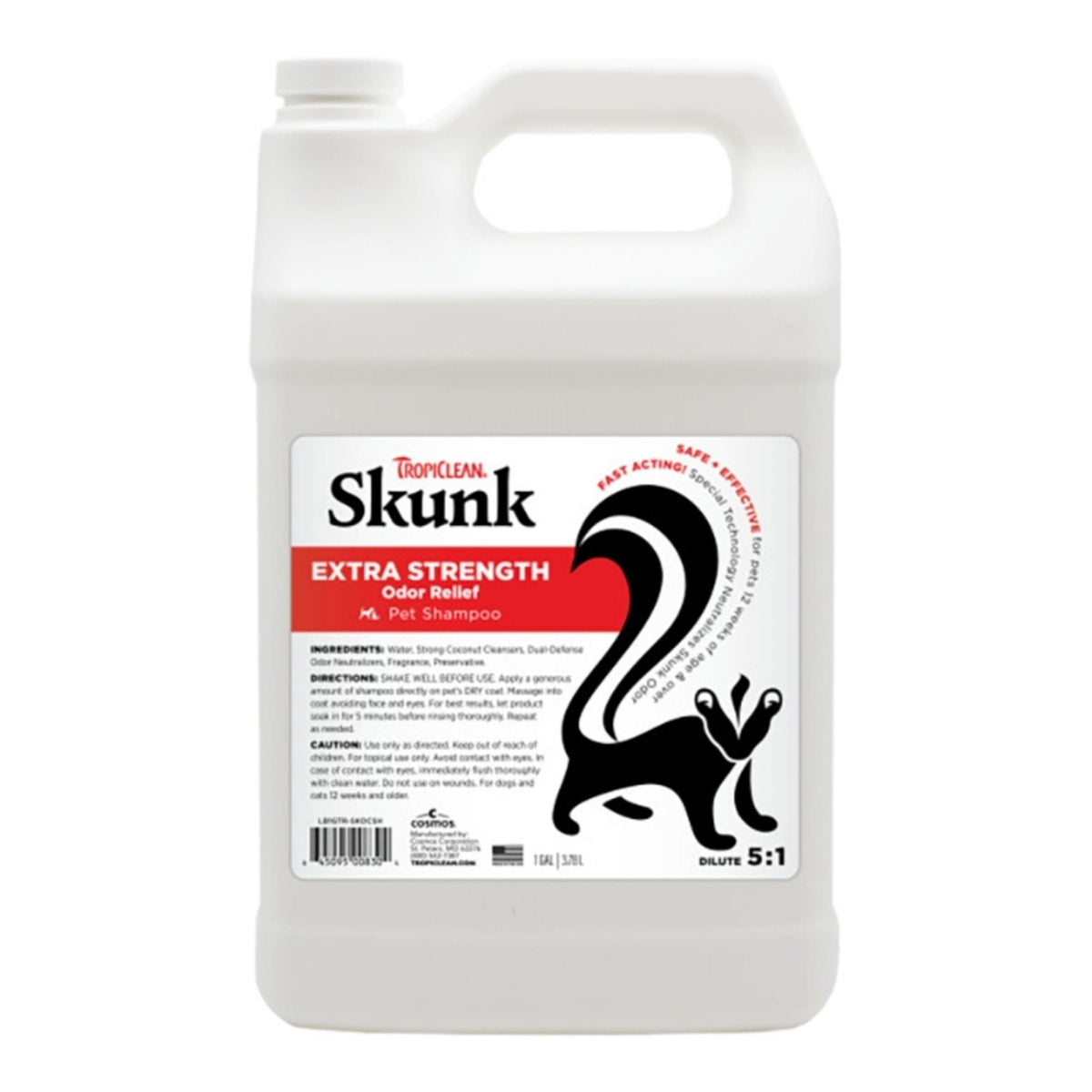Tropiclean Dog & Cat Shampoo Skunk Odor Control 1 Gallon