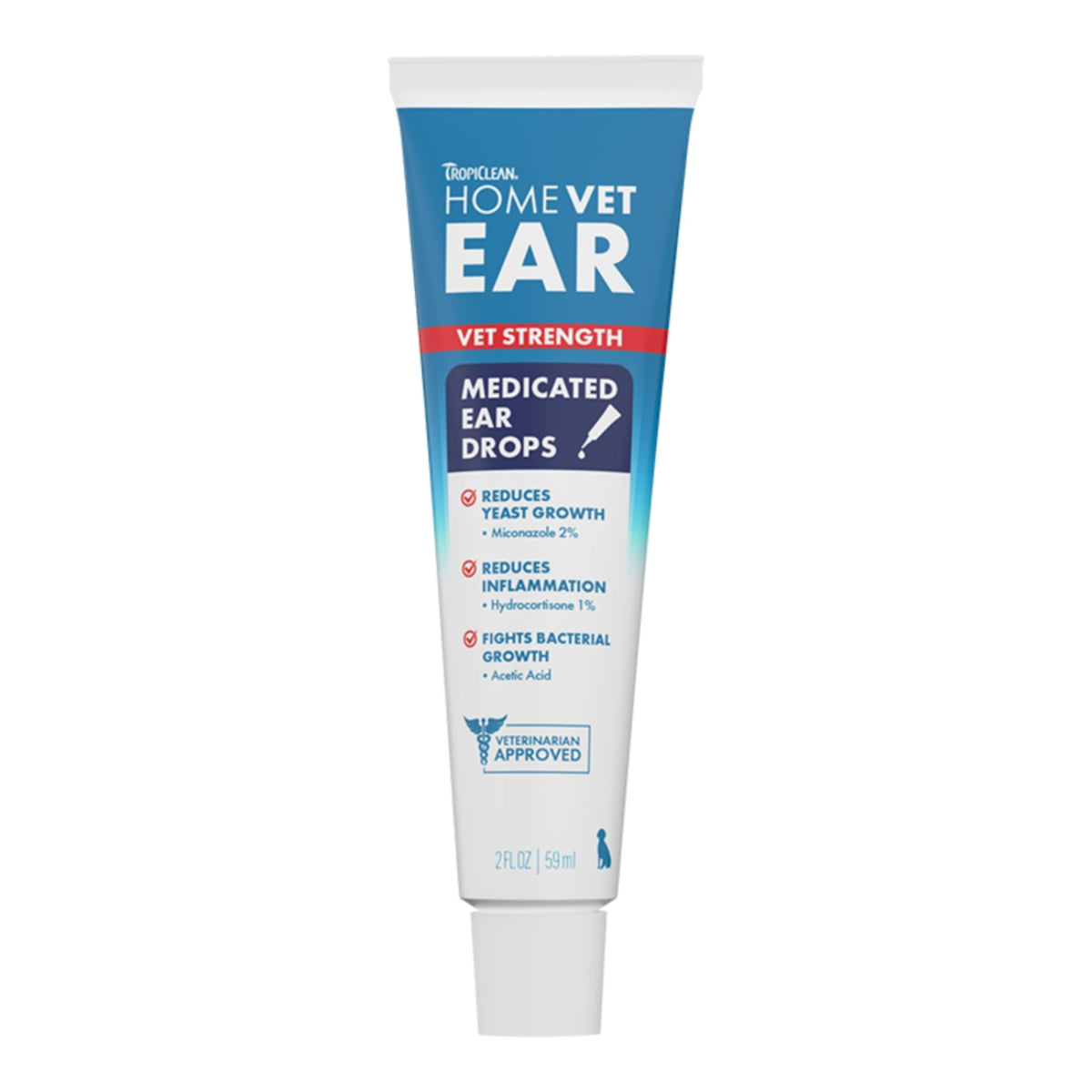 Tropiclean Homevet Dog Medicated Ear Drops 2oz.