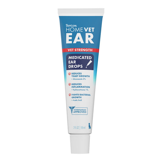 Tropiclean Homevet Dog Medicated Ear Drops 2oz.