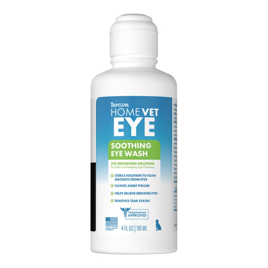 Tropiclean Homevet Dog & Cat Soothing Eye Wash 4oz.