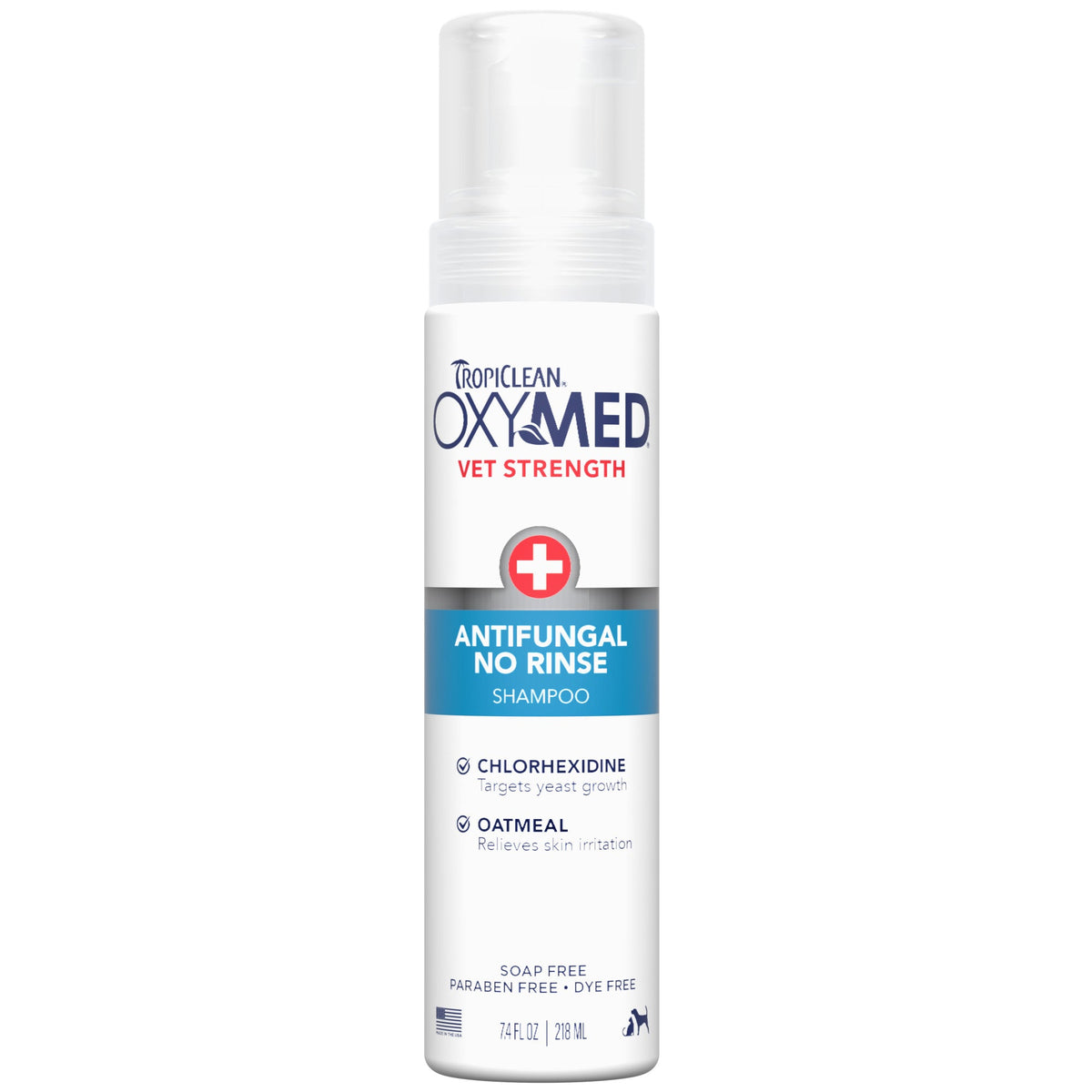 Tropiclean Dog Oxymed Antifungal No Rinse Shampoo 7.4oz.