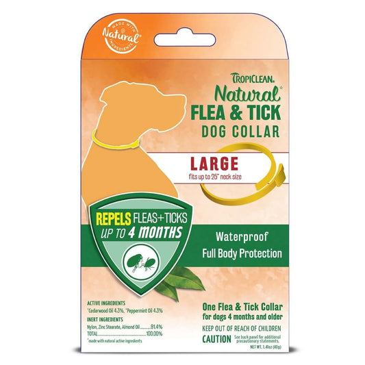 TropiClean Natural Flea & Tick Repellent Dog Collar 1ea/LG