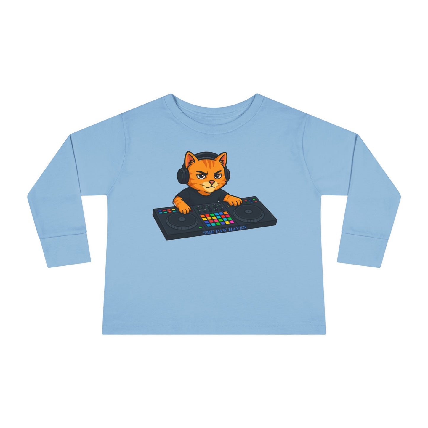 DJ Cat Toddler Long Sleeve Tee