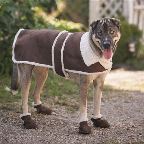 Fashion Pet Shearling Coat Brown Large