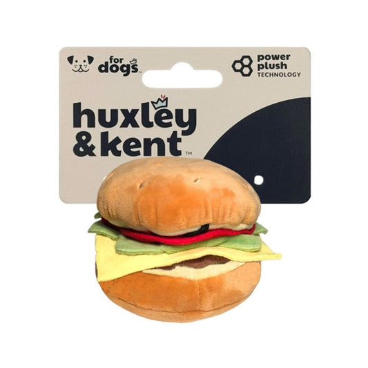 H&K Power Plush Dog Hamburger Small Squeak Crinkle