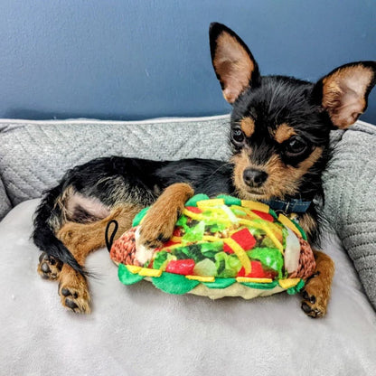 H&K Power Plush Dog Taco Tuesday Small Squeak Crinkle