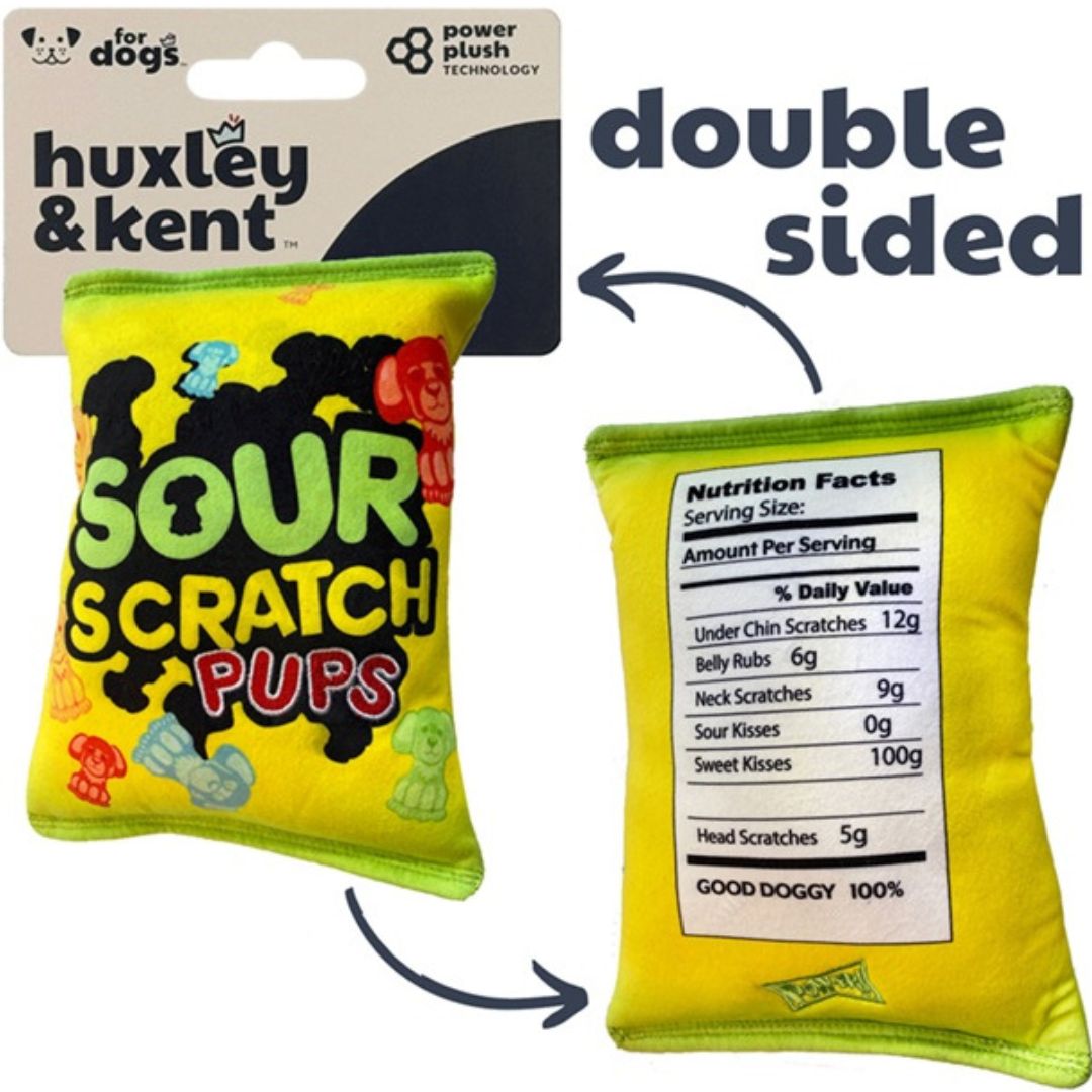 H&K Power Plush Dog Sour Scratch Small Squeak Crinkle