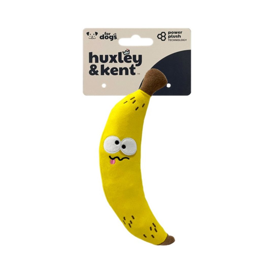 H&K Fetchies D Bruiser Banana Small Plush Squeak Crinkle