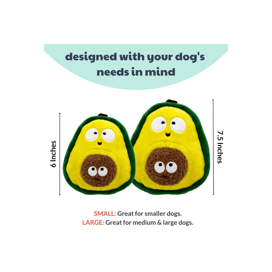 H&K Pop 'N Fetch D Avocado Small Plush Squeak Crinkle