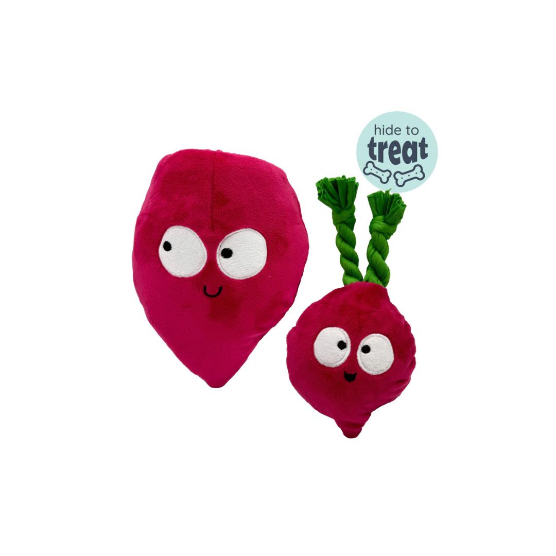 H&K Pop 'N Fetch D Beet Small Plush Squeak Crinkle
