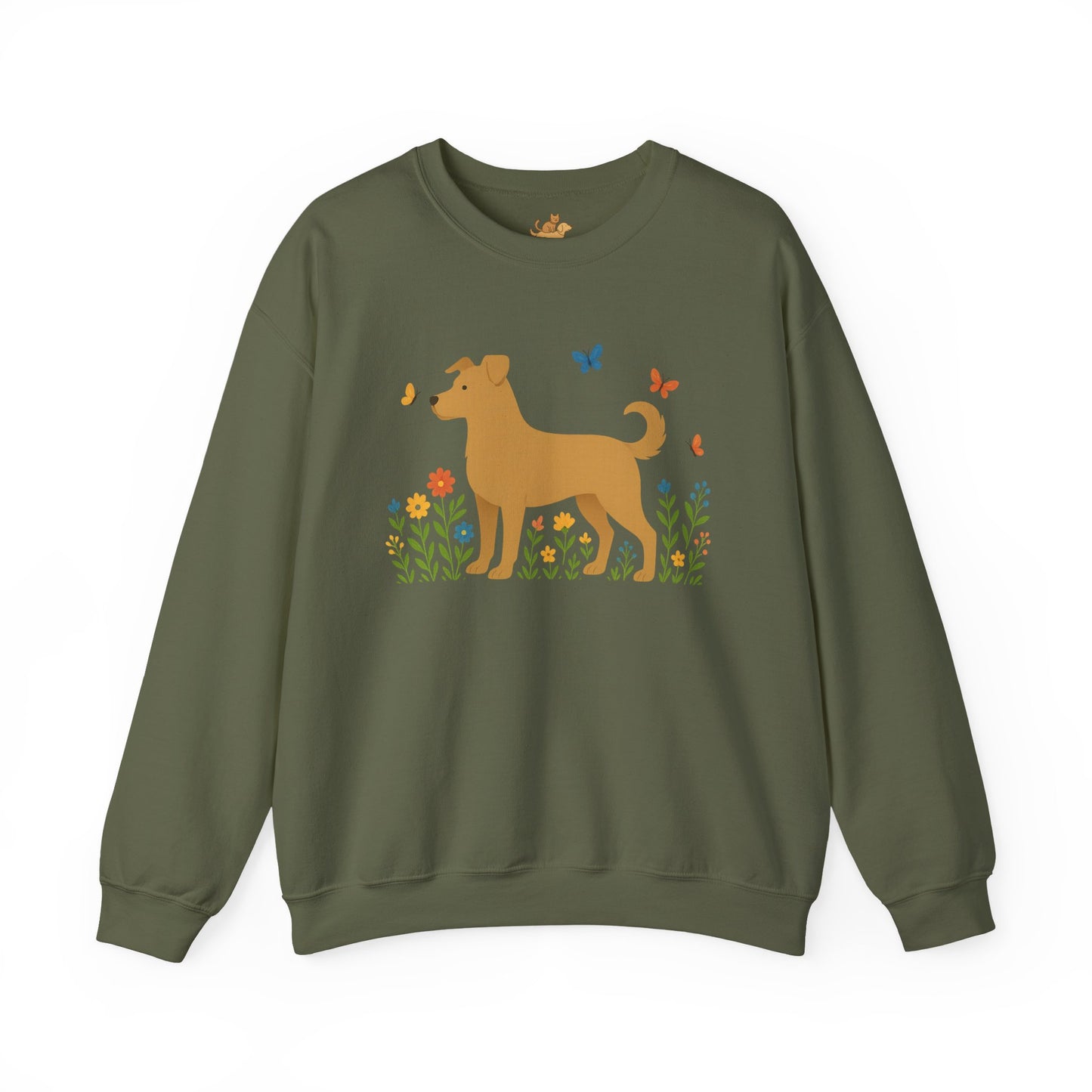Dog Lover's Floral Crewneck Sweatshirt