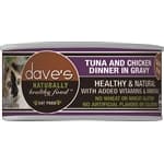 Daves Naturally Healthy Cat Food; Tuna and Chicken Dinner In Gravy 5.5Oz (Case Of 24)