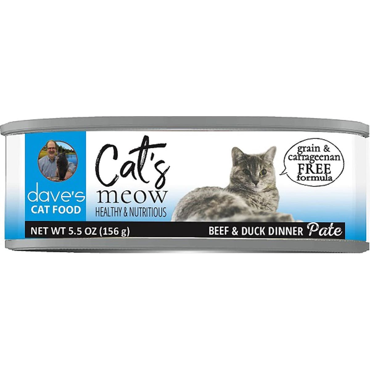 Dave's Pet Food Cat's Meow Beef with Duck Dinner 5.5oz. (Case of 24)