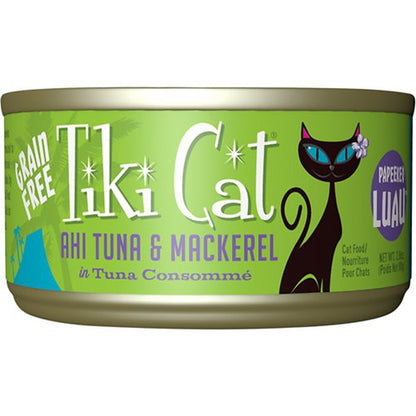 Tiki Pets Cat Papeeko Luau Ahi Tuna And Mackerel 2.8Oz (Case Of 12)