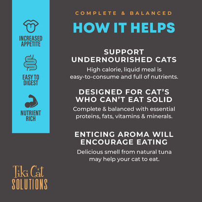 Tiki Pet Cat Solutions Meal Replacement Tuna 6oz. (Case of 6)