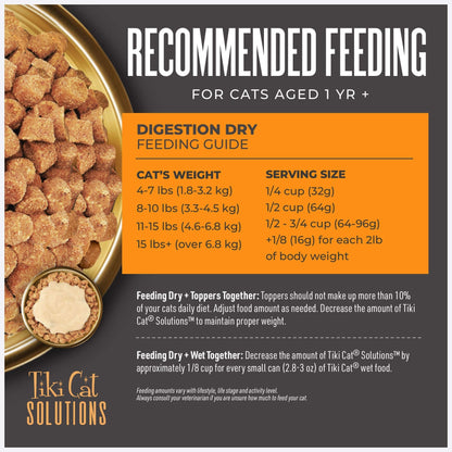 Tiki Pet Cat Solutions Digestion Lamb 2.8Lb