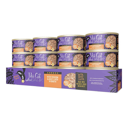 Tiki Pet Cat After Dark Shreds Venison & Beef Liver 3oz. (Case of 12)