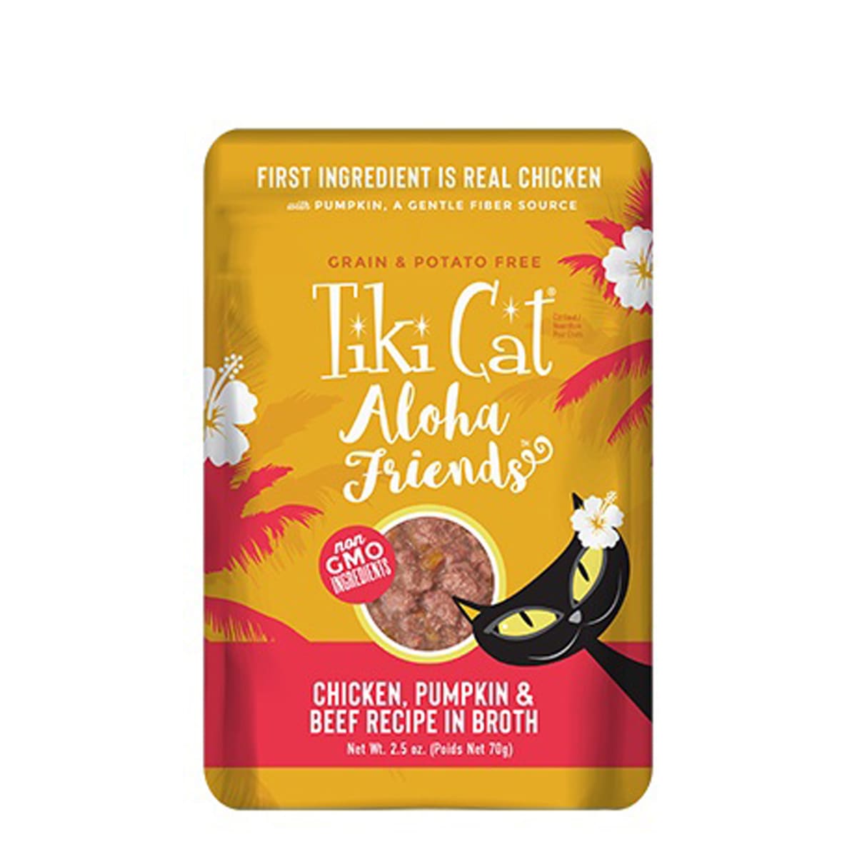Tiki Pets Cat Aloha Chicken Pumpkin Beef 2.5oz. (Case of 12)