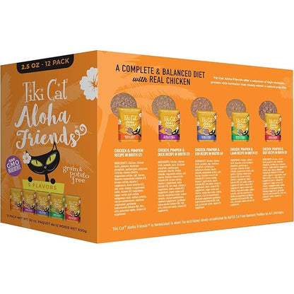 Tiki Pets Cat Aloha Chicken 2.5Oz Pouch Variety Pack (Case Of 12)