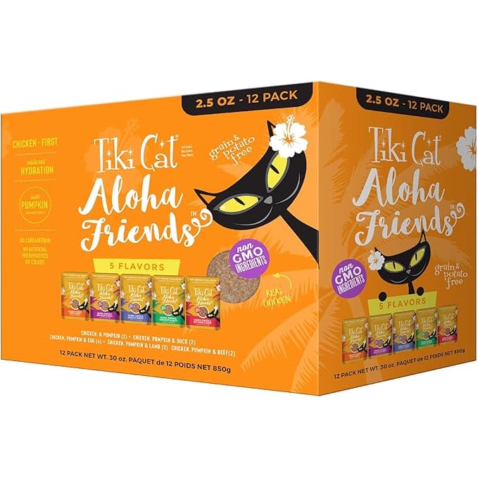 Tiki Pets Cat Aloha Chicken 2.5Oz Pouch Variety Pack (Case Of 12)