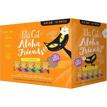 Tiki Pets Cat Aloha Chicken 2.5Oz Pouch Variety Pack (Case Of 12)