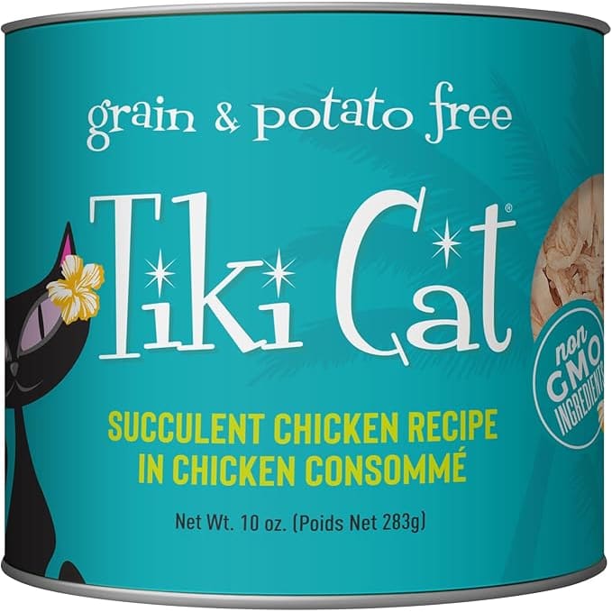 Tiki Pets Cat Puka Puka Luau Succulent Chickenn 10oz. (Case Of 4)
