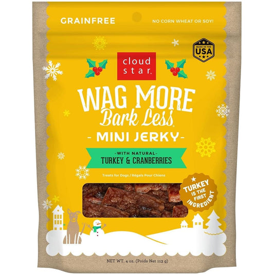 Cloud Star Wagmore Dog Holiday Jerky Duck 4oz.