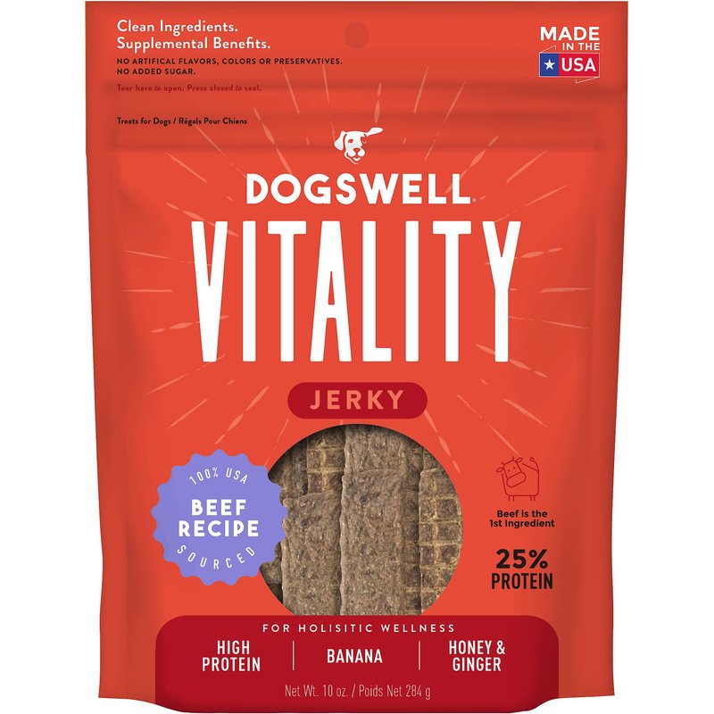 Dogswell Dog Vitality Jerky Grain Free Beef & Banana 10oz. Default Title