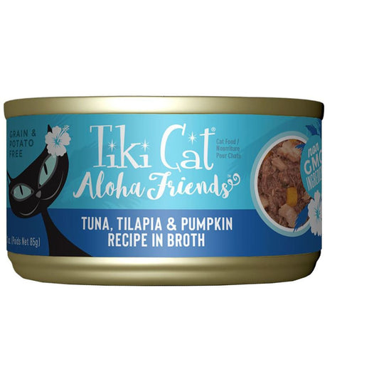 Tiki Pets Cat Aloha Friends Tuna, Tilapia & Pumpkin 3oz. (Case Of 12)