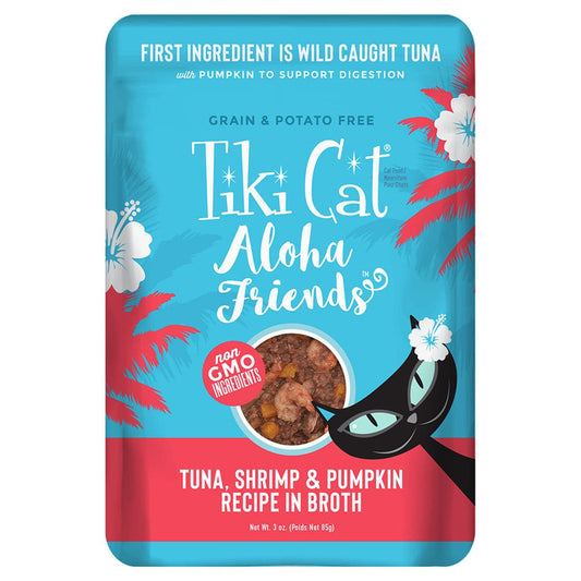 Tiki Pets Cat Aloha Tuna Shrimp 3oz. Pouch (Case of 12)