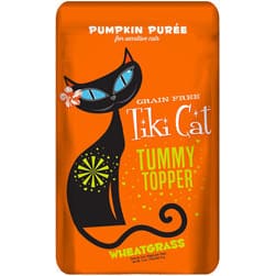Tiki Pets Cat Tummy Topper Pumpkin Puree and Wheatgrass 1.5oz. (Case Of 12)