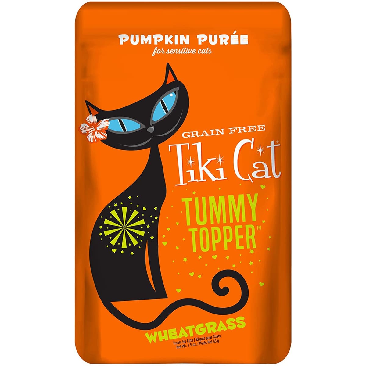 Tiki Pets Cat Tummy Topper Pumpkin Puree and Wheatgrass 1.5oz. (Case Of 12)