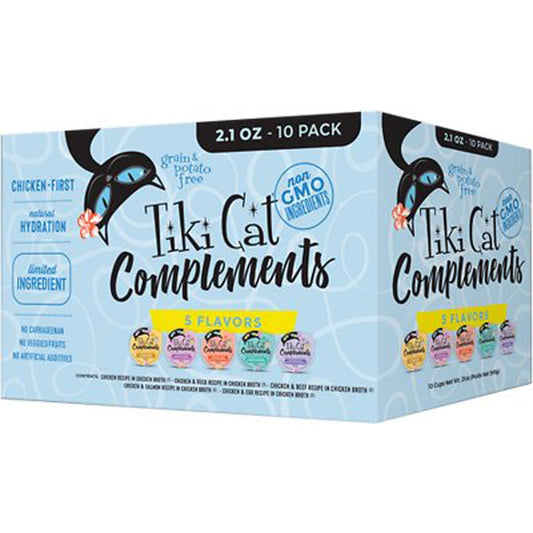 Tiki Pets Complements 2.1 Oz. Variety Pack (Case Of 10)