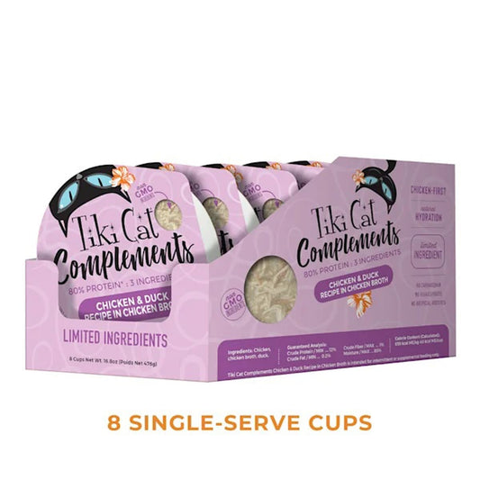Tiki Pet Cat Complements Chicken and Duck 2.1Oz (Case Of 8)