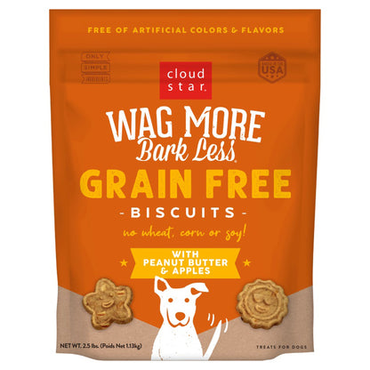 Cloudstar Wag More Dog Grain Free Peanut Butter And Apples 2.5Lb