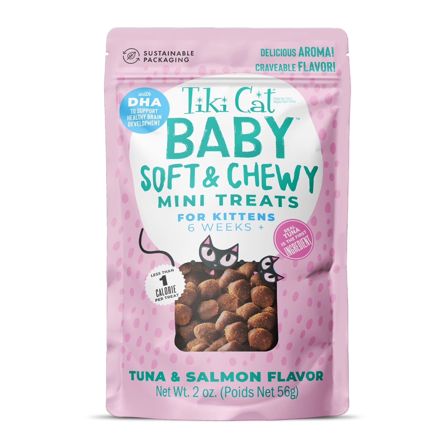 Tiki Pet Cat Soft Chewy Kitten Tuna & Salmon 2oz. (Case of 8)