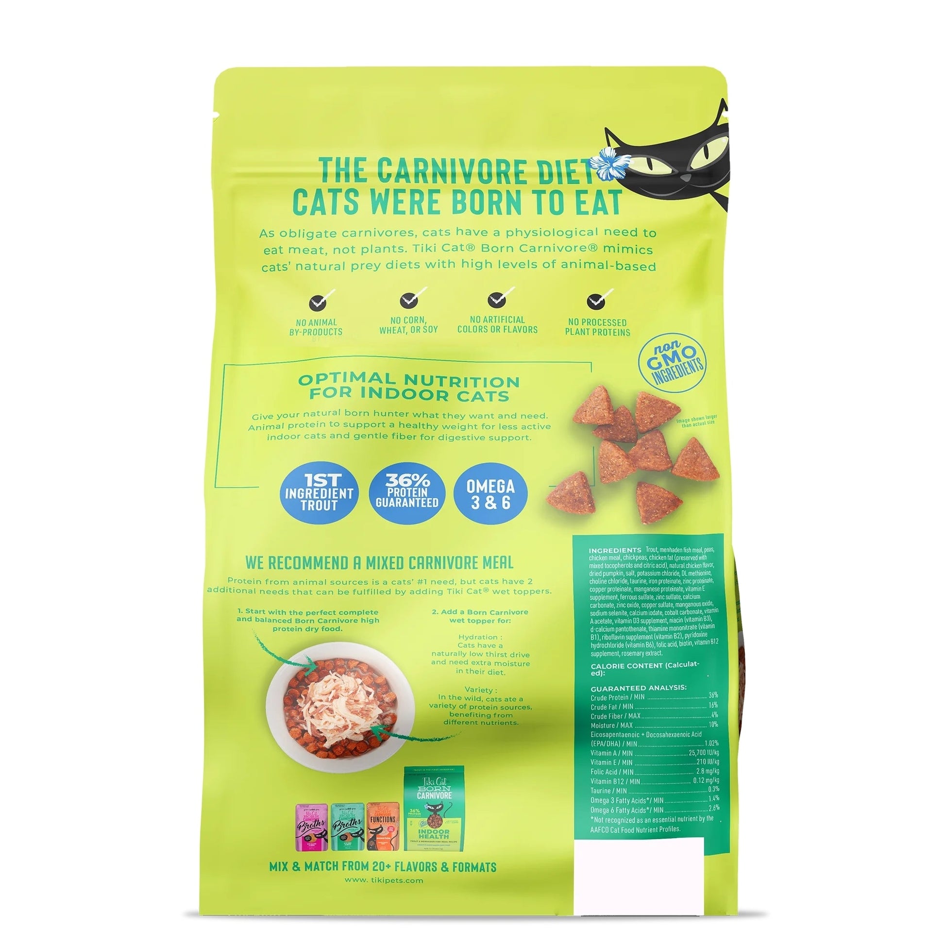 Tiki Pet Cat Born Carnivore Indoor Trout 3Lb