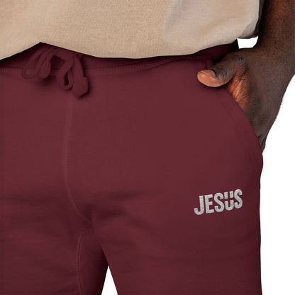 Jesus Embroidered Unisex Fleece Sweatpants