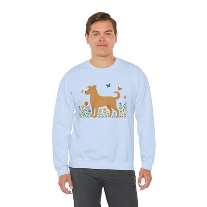 Dog Lover's Floral Crewneck Sweatshirt