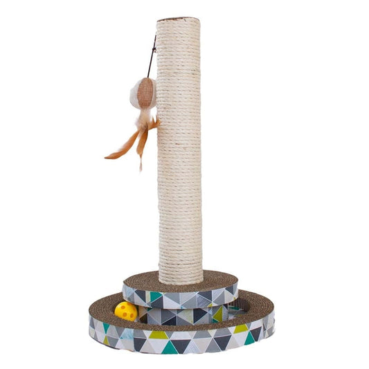 Petstages Scratch and Play Tower Track Cat Toy Multi-Color 1ea
