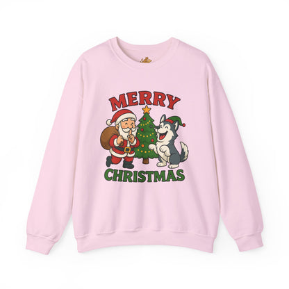 Santa & Husky Holiday Crewneck