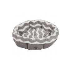 Snoozzy Zig Zag Shearling Round Bed Gray 21 In One Size