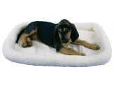 SnooZZy Sheepskin Bolster Kennel Dog Mat White Extra Small