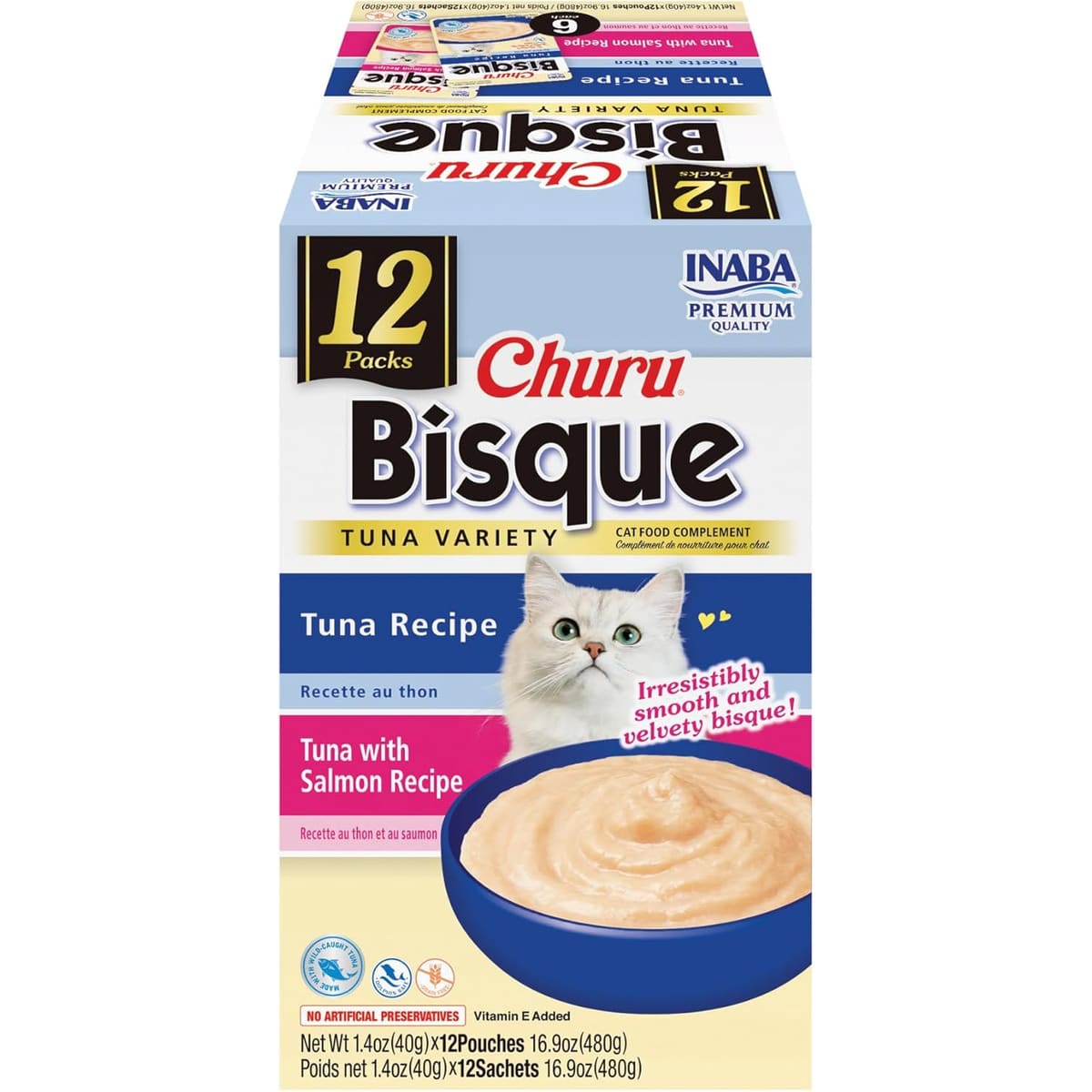 Inaba Churu Bisque Variety Pack Tuna 16.8oz. 12 Pk