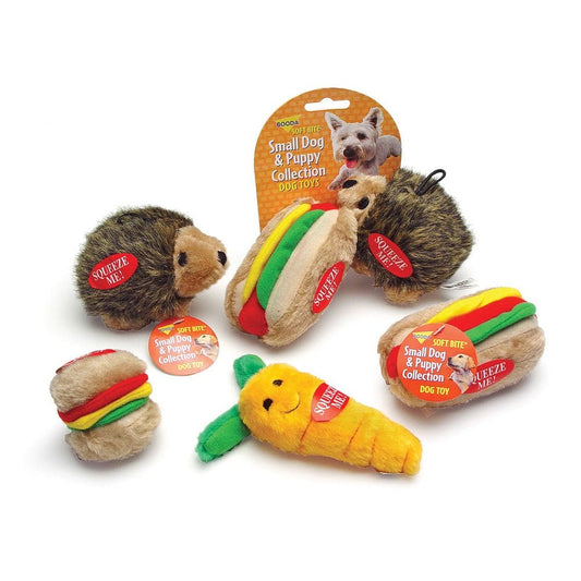 Aspen Hamburger With Squeakers Small Dog And Puppy Toy Multi-Color Small