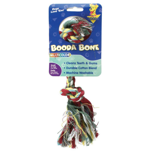 Booda 2-Knot Rope Bone Dog Toy Multi-Color 1ea/SM