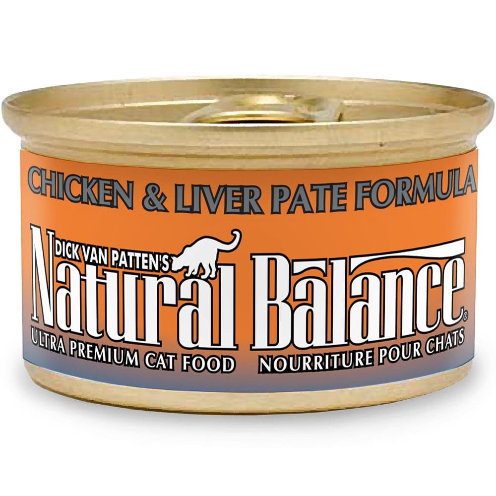 Natural Balance Pet Foods Chicken and Liver Pate Formula Canned Cat Wet Food 3 oz 24 Pack